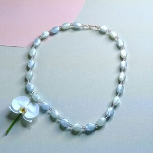 Mermaid‎ Blue And Green Beaded Necklace 23"